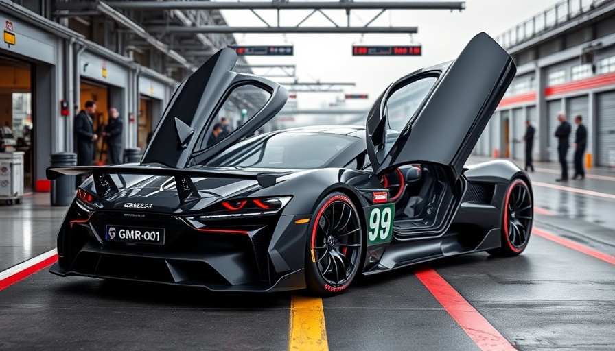 Genesis GMR-001 hypercar testing in pit lane environment