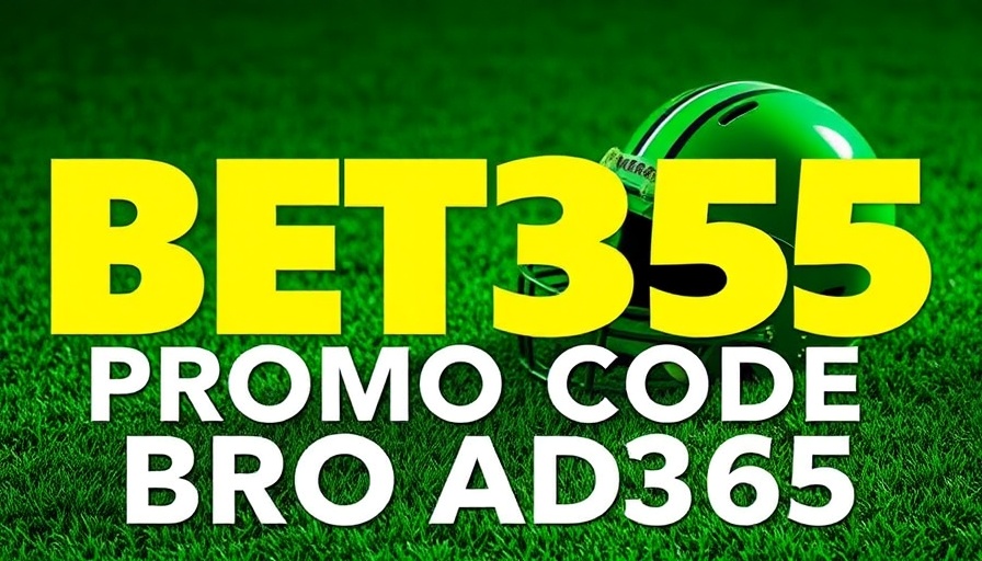 Bet365 promo code BROAD365 on green football poster.