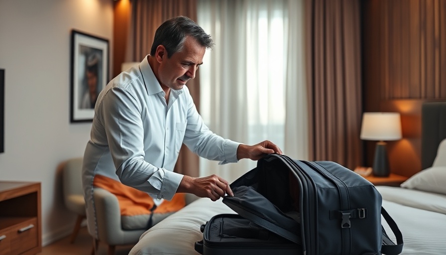 Man packing suitcase in hotel room - IHG One Rewards Traveler Credit Card context.