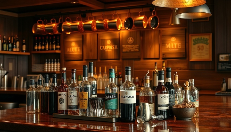Cozy bar counter at Mecha Noodle Bar Fishtown with bottles and jars.