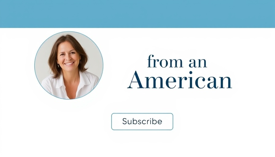 Newsletter header featuring a woman's photo and subscribe button