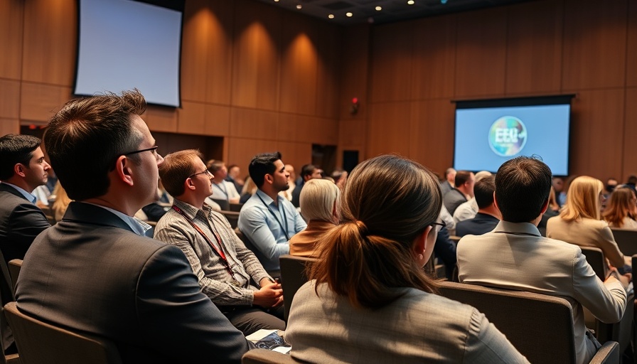 Audience listening to panel discussion at insurance conference.