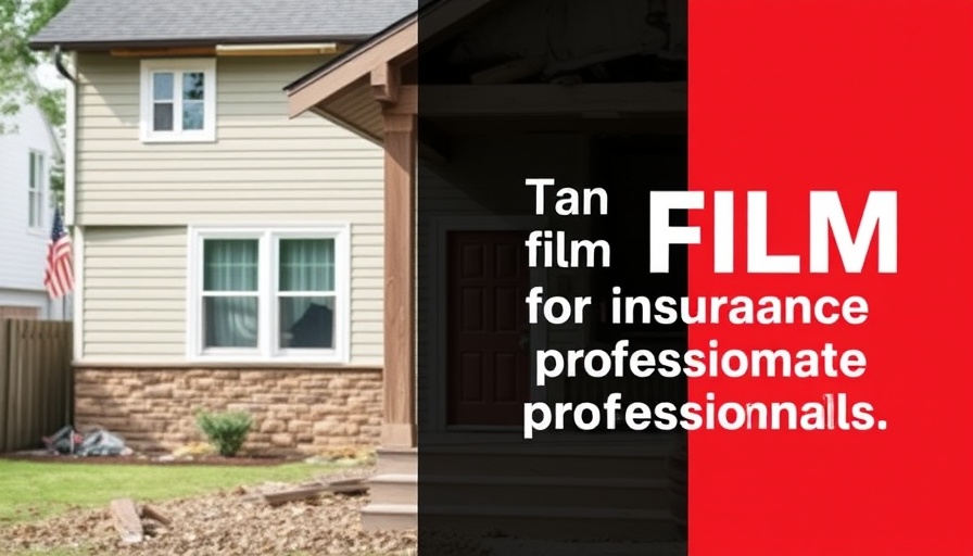 Insurance blog graphic discussing 'Built to Last' film with house image.