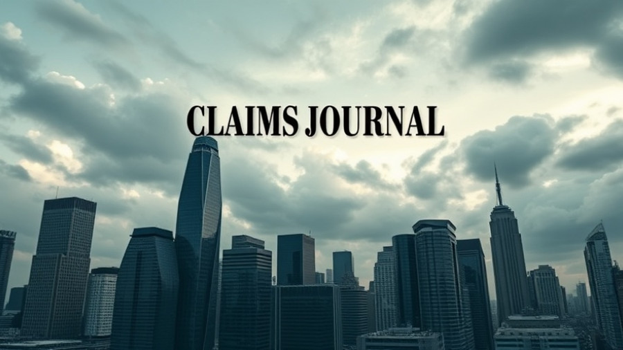 Bold Claims Journal logo over a cityscape, representing insurance claims process