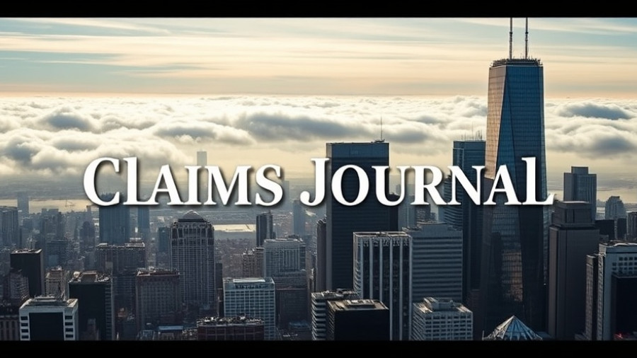 Claims Journal cover featuring city skyline related to auto insurance data breaches.