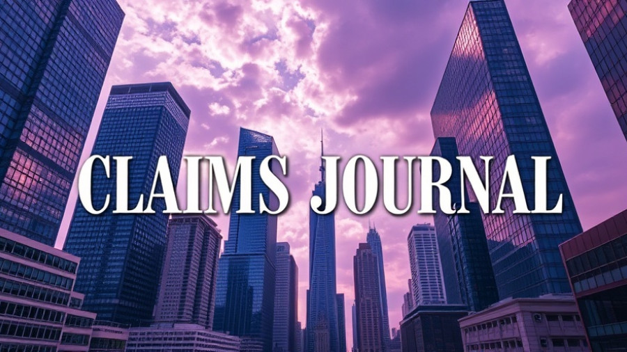 City skyline with Claims Journal logo, related to Nissan Recall Over Fuel Pump Issue.