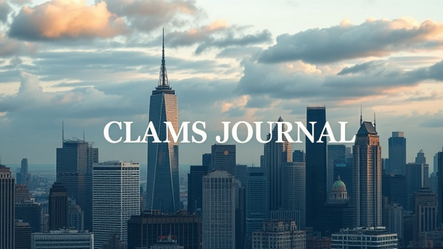 Urban skyline with 'Claims Journal' logo overlay, BNP Paribas legal repercussions.