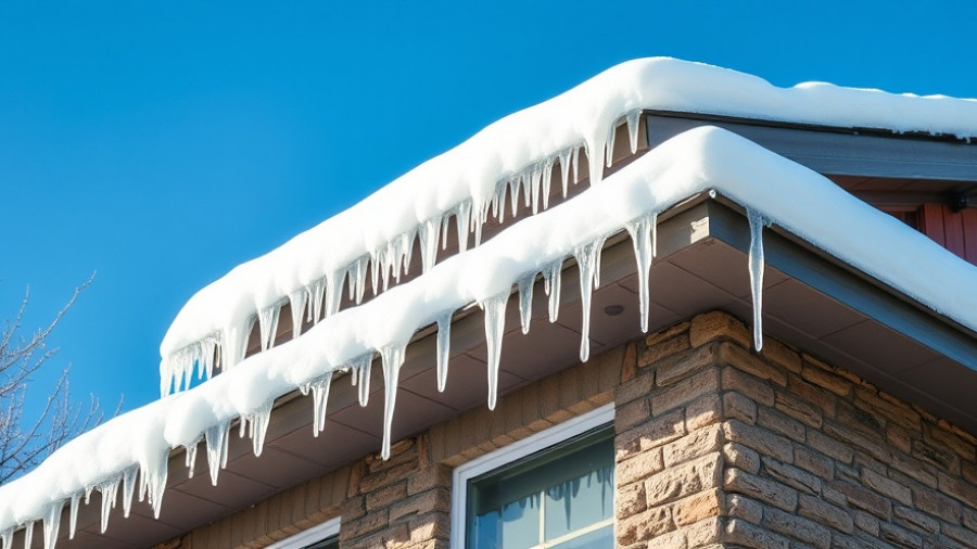 Ice and snow on a roof of a house, illustrating insurance claims process.