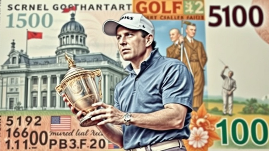 Collage of Jack Nicklaus on a colorful banknote
