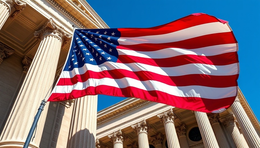 American flag and columns, NHTSA road safety actions