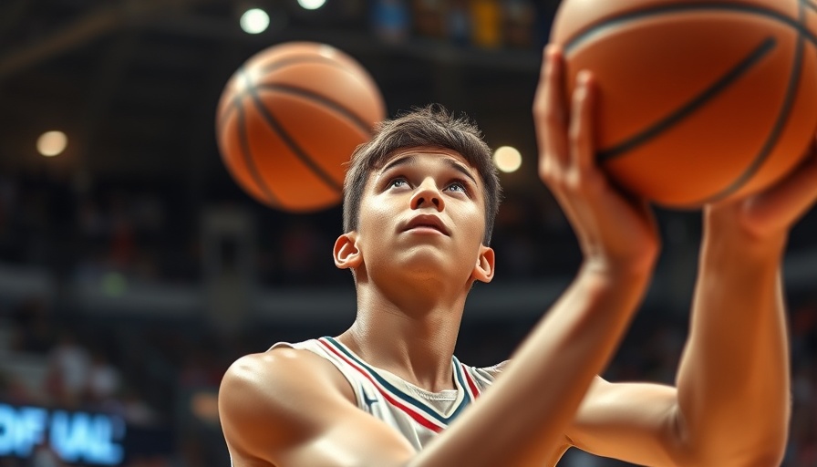 Focused basketball player during a game, highlighting intensity.