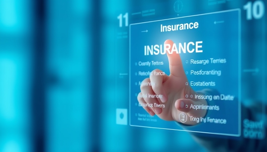 Digital interface with insurance and risk management terms.