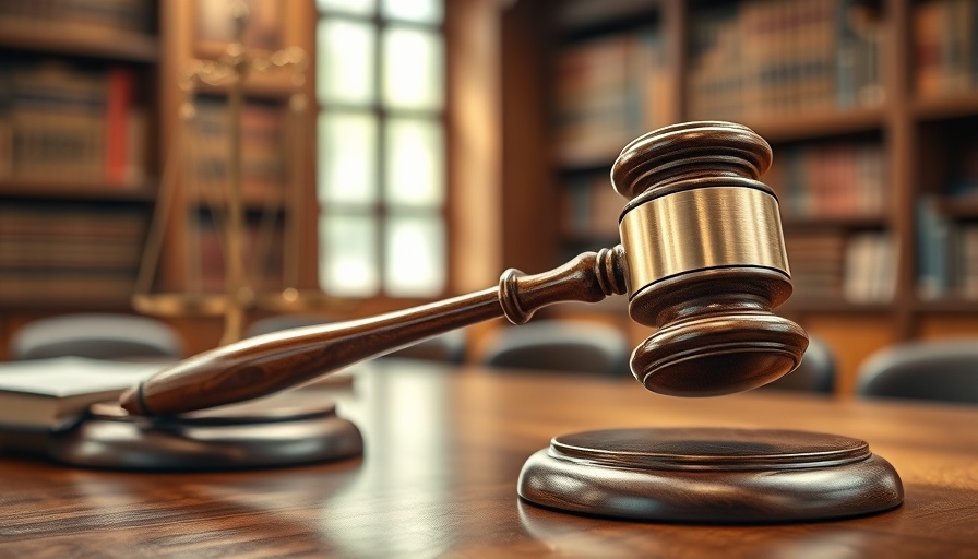 Wooden gavel in a legal setting reflecting insurance claim process.