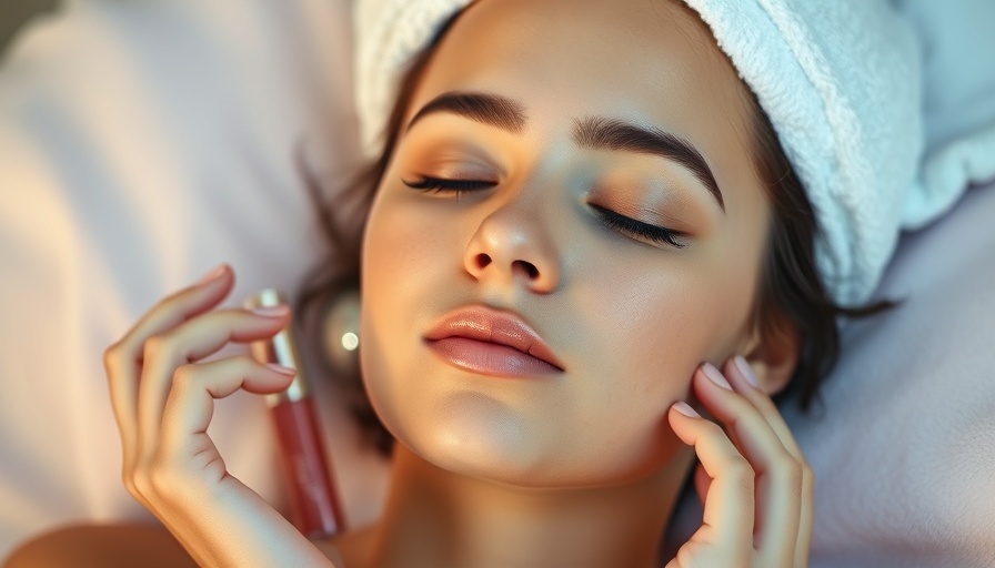 Person questioning formaldehyde in cosmetics with towel on head.