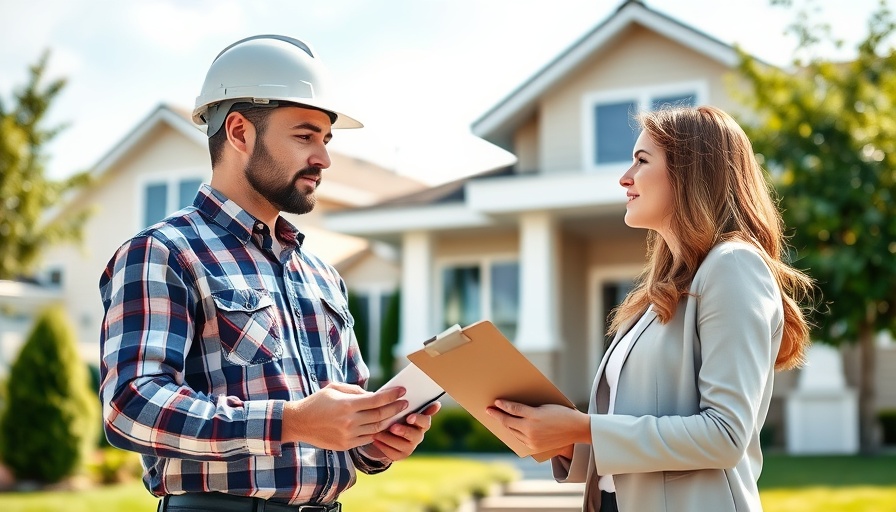 Appraiser and homeowner discussing property evaluation for appraisal clause in insurance disputes.