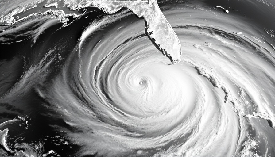 Satellite image of hurricane, South Carolina forecast relevance.