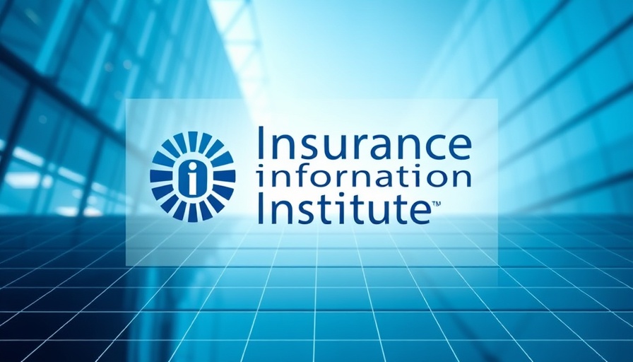 Minimalistic design with Insurance Information Institute logo, suggesting auto insurance affordability.