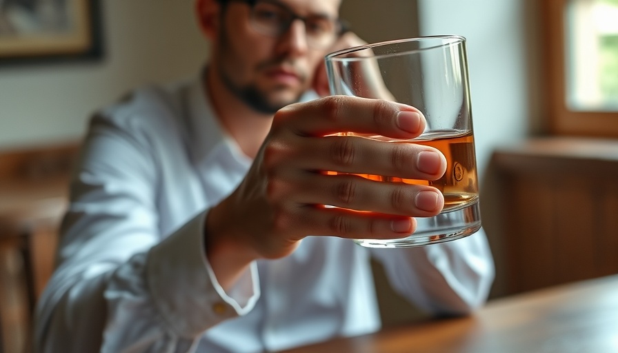 Hand holding whiskey glass, related to impaired driving deaths.