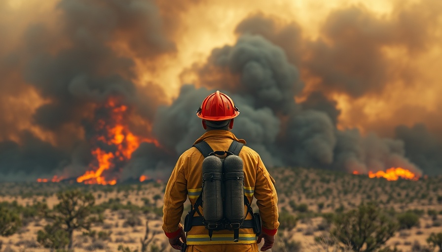 Firefighter observing wildfire, property damage claim process