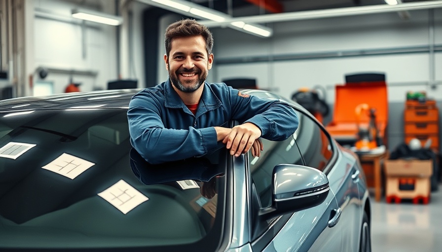 Mechanic showcasing vehicle in workshop with Honda OEM customization options.