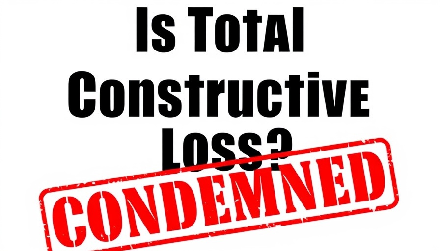 Constructive total loss inquiry with red condemned stamp.