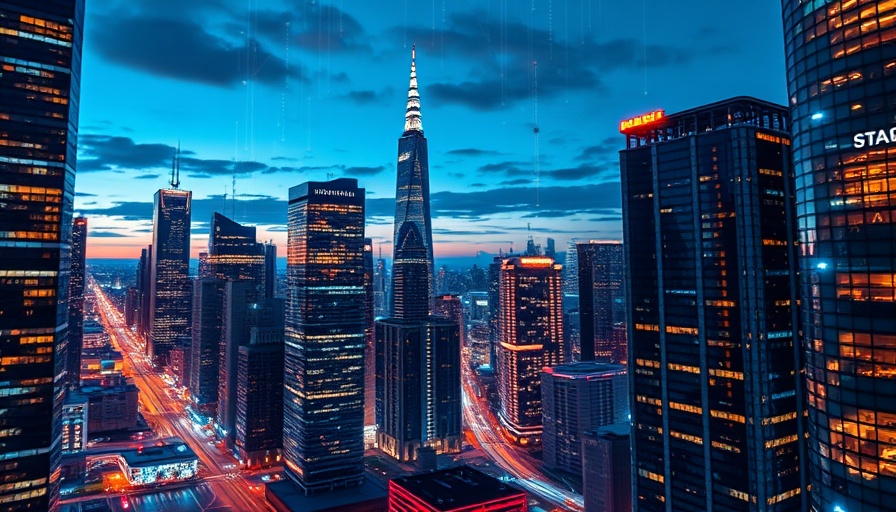 Ponzi scheme in local insurance business modern cityscape network overlay.