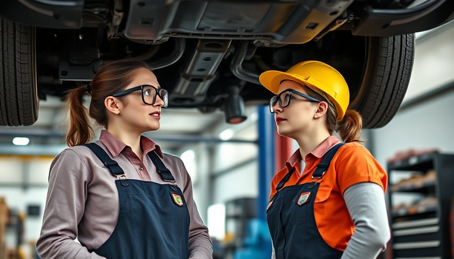 Women in automotive workshop, showcasing increased industry support for scholarships.