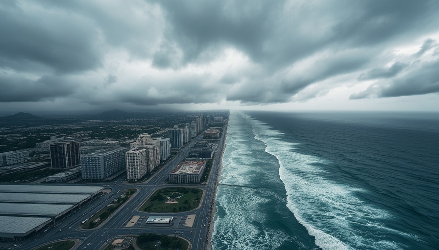 Hurricane approaching city affects drug supplies, empty streets, stormy.