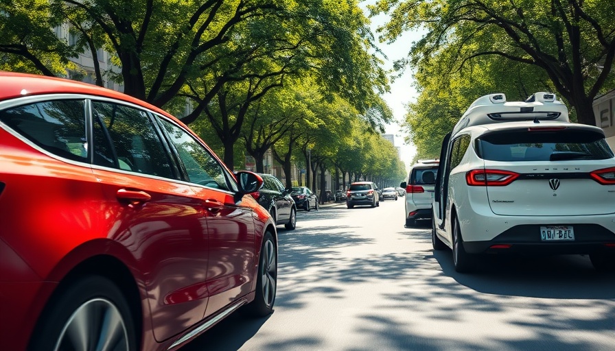 Modern vehicles in potential insurance claim process scenario.