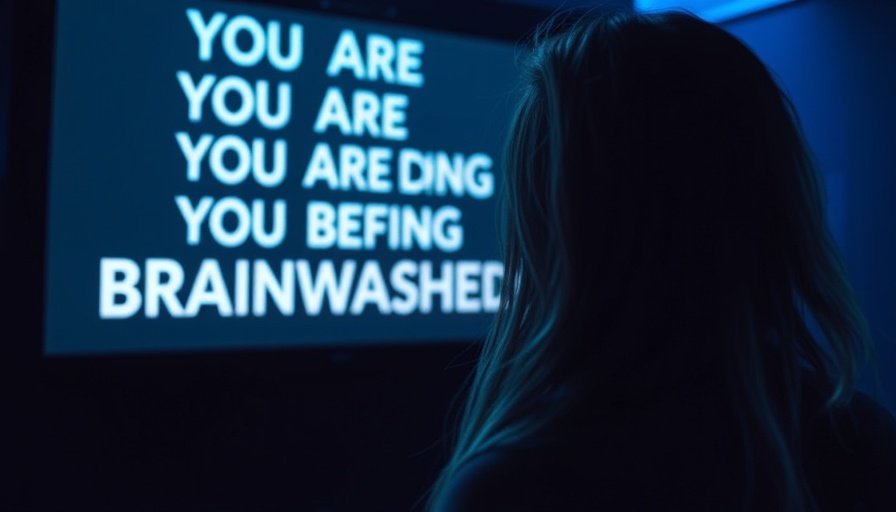 Insurance company tactics illustrated by a person staring at a brainwashing screen.