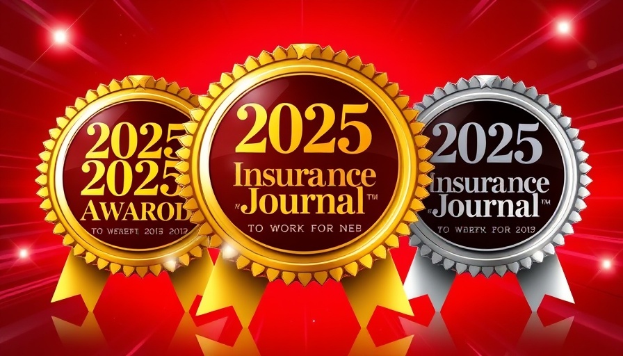 Award badge for 2025 Best Agency to Work For from Insurance Journal