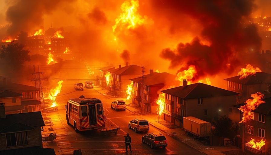 Fire and disaster claim updates in action with emergency response.