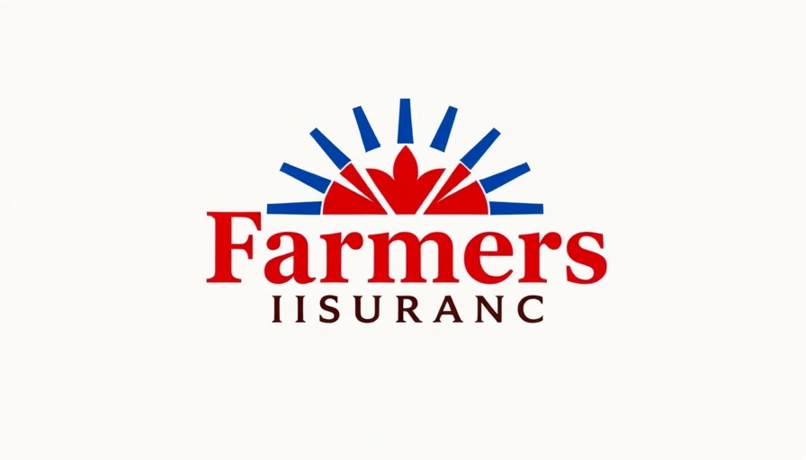Farmers Insurance logo, shield with blue rays.