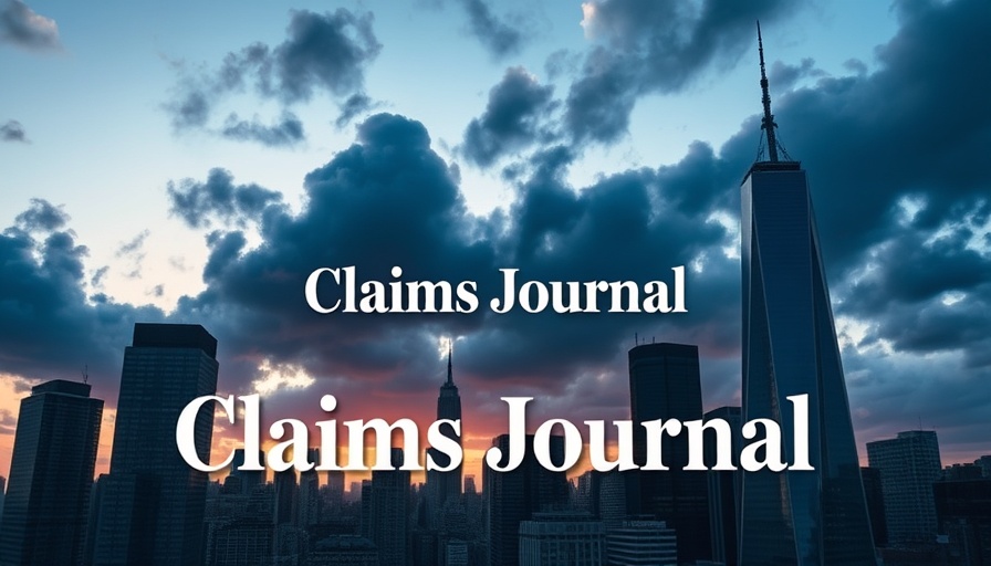 Claims Journal overlay on cityscape, Ford recall 2025 context.