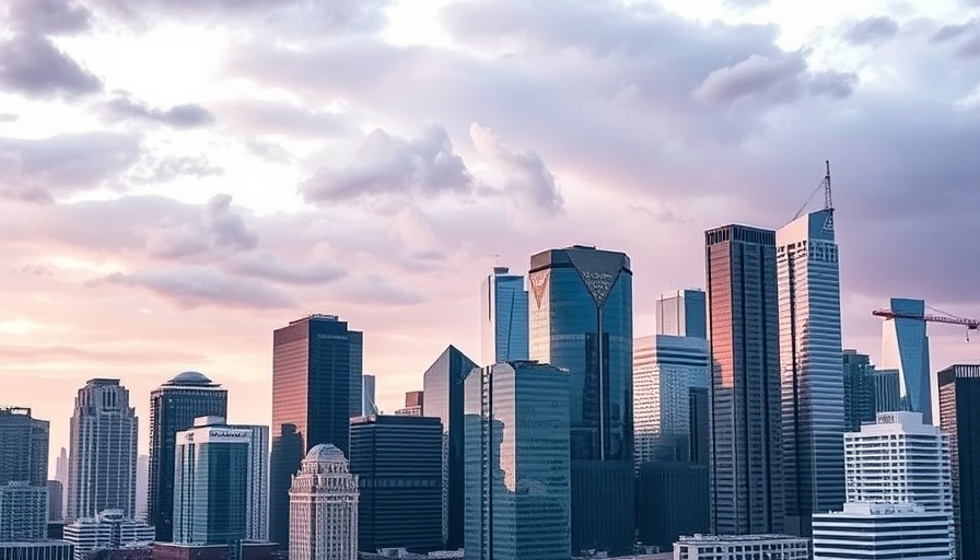 Claims Journal banner over modern skyline, data breach impact on insurance claims.