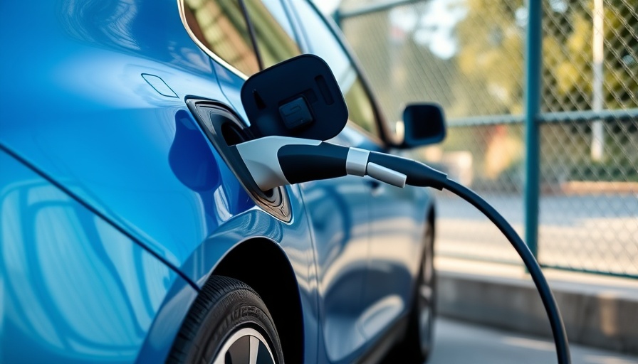 Close-up of electric vehicle charging, highlighting EV technology in Canada.