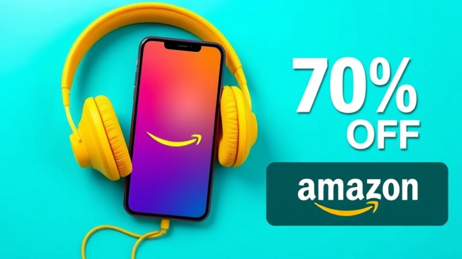 Advertisement banner with discount offer on Amazon