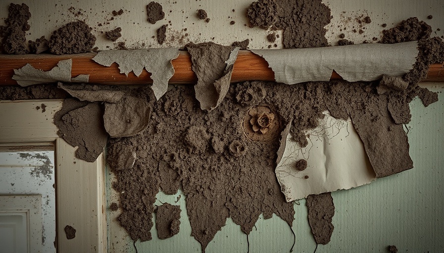 Portland mold crisis with visible spores on wall.