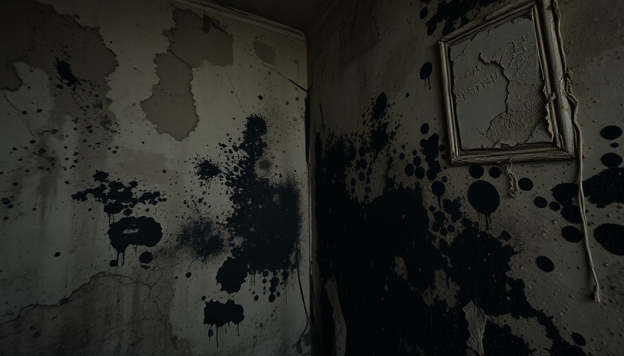 Deteriorated wall with mold spreading, symbolizing Portland mold horror stories.