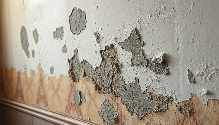 Mold patches on wall in Portland home, depicting decay.