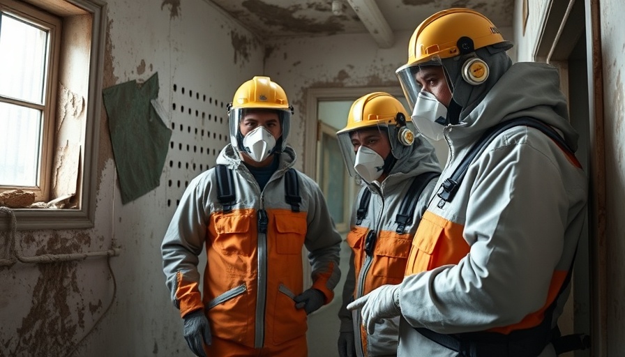 Portland Mold Remediation Experts inspecting a mold-affected area.