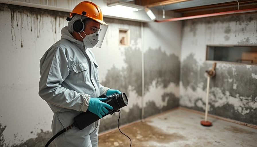 Mold remediation expert in Portland inspecting mold damage.
