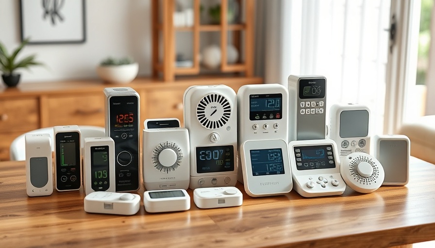 Moisture control devices neatly displayed on table.
