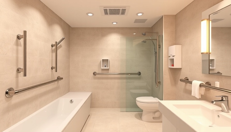 Modern bathroom with DIY upgrades for senior safety.