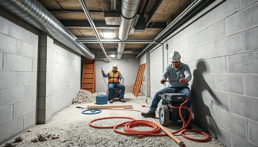 Basement waterproofing solutions in Brooklyn with professional workers.