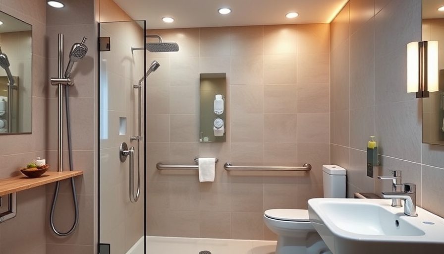 DIY Bathroom Upgrades for Seniors: Modern bathroom with safety features.