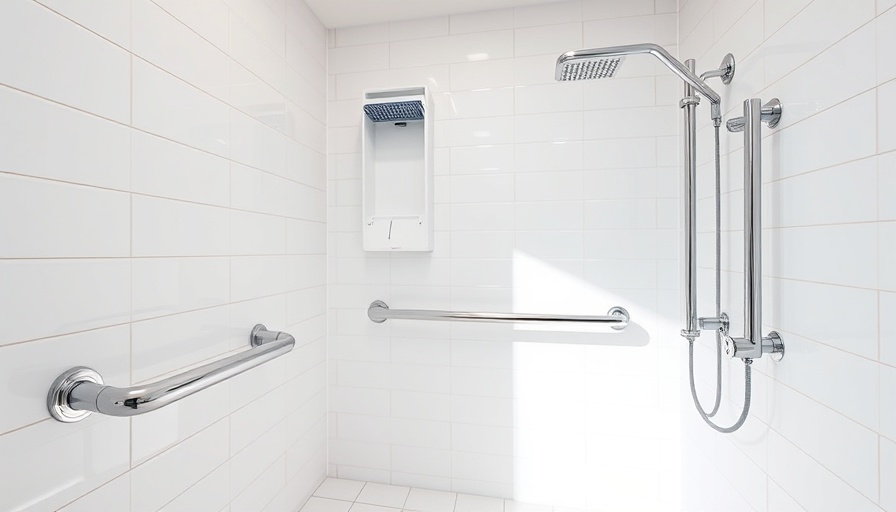 Installing grab bars in a modern Toms River bathroom.