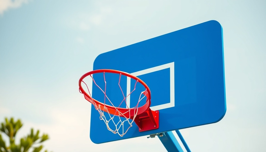 Compact outdoor basketball hoop on small court for optimized layouts.