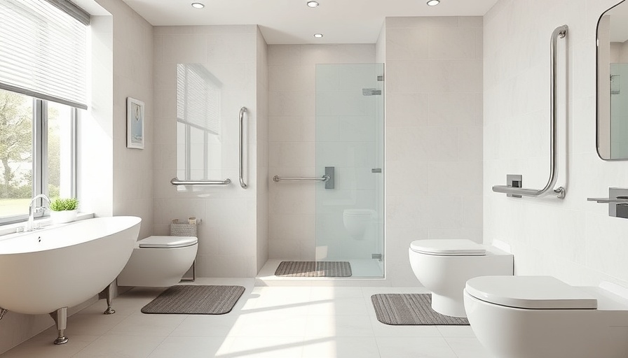 Modern bathroom showcasing key safety features.
