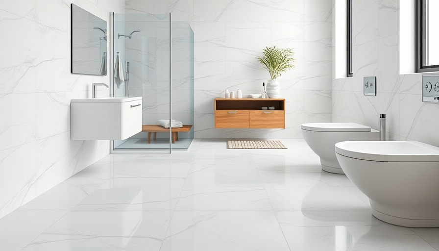 Modern bathroom with non-slip flooring in Toms River.